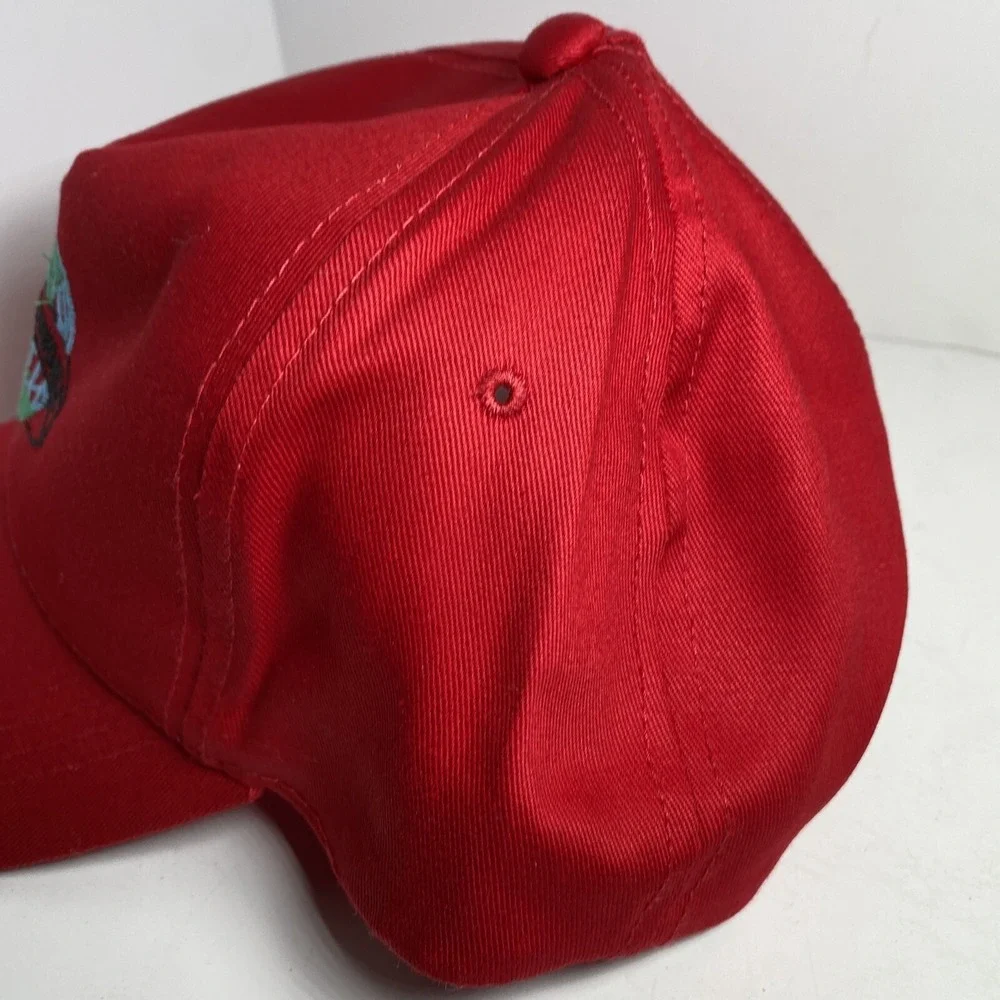 Vintage GOOD EARTH EQUIPMENT Snapback Baseball Hat Cap Embroidery Tools Red Gift - Picture 3 of 12